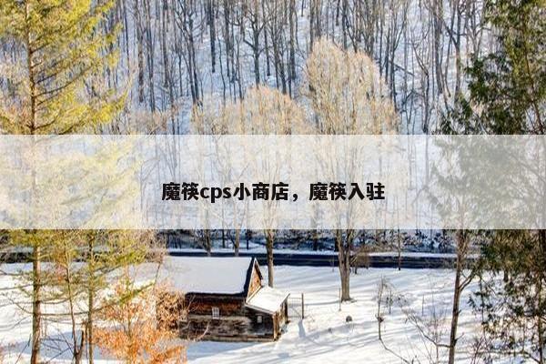 魔筷cps小商店，魔筷入驻