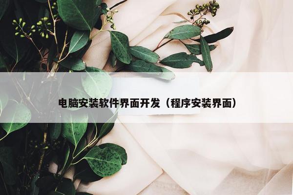 电脑安装软件界面开发（程序安装界面）