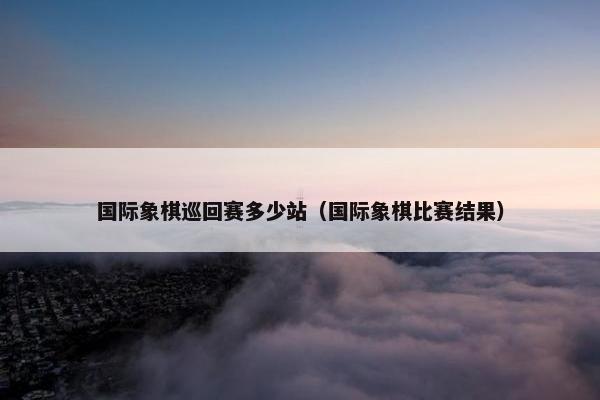 国际象棋巡回赛多少站（国际象棋比赛结果）