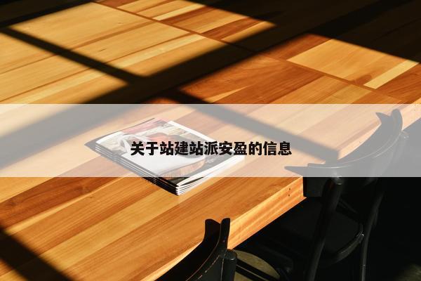 关于站建站派安盈的信息