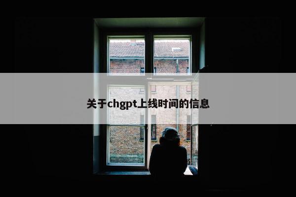 关于chgpt上线时间的信息