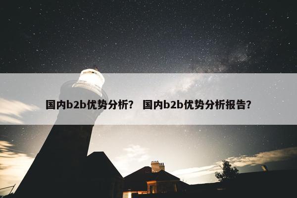 国内b2b优势分析？ 国内b2b优势分析报告？