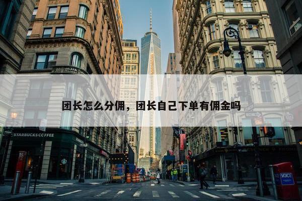 团长怎么分佣，团长自己下单有佣金吗