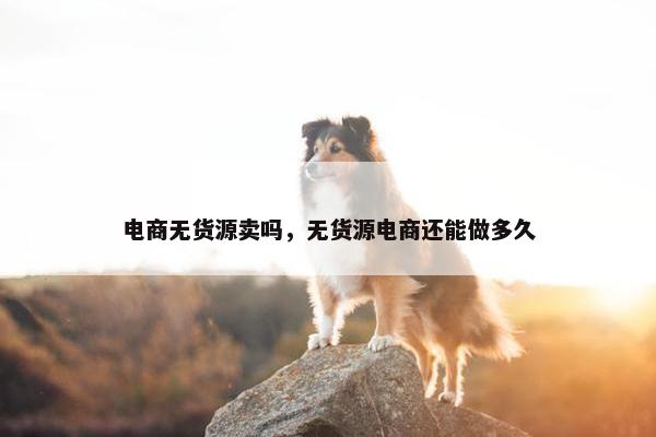 电商无货源卖吗，无货源电商还能做多久