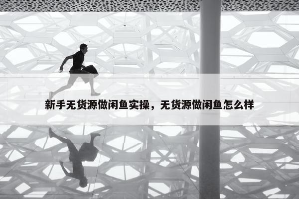 新手无货源做闲鱼实操，无货源做闲鱼怎么样