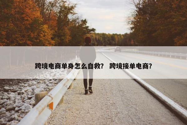 跨境电商单身怎么自救？ 跨境接单电商？