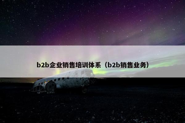b2b企业销售培训体系（b2b销售业务）