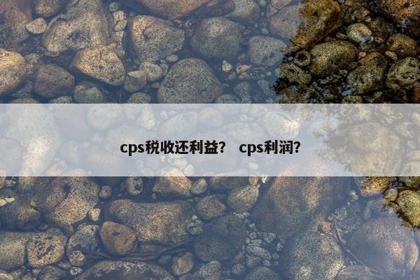 cps税收还利益？ cps利润？