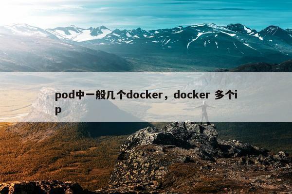 pod中一般几个docker，docker 多个ip