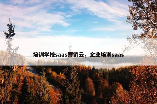 培训学校saas营销云，企业培训saas