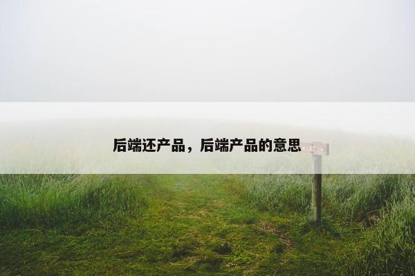 后端还产品，后端产品的意思
