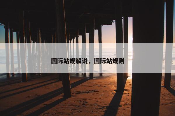 国际站规解说，国际站规则