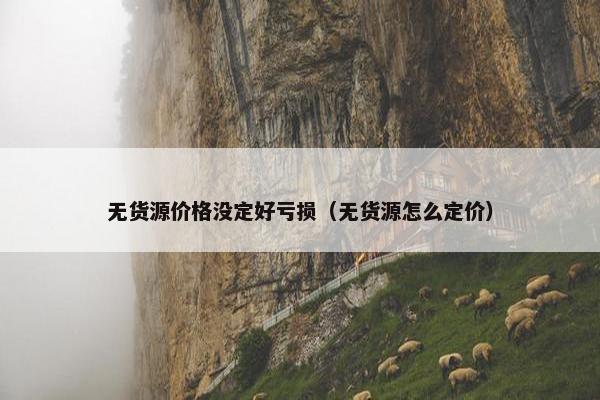 无货源价格没定好亏损（无货源怎么定价）