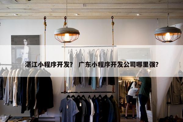 湛江小程序开发？ 广东小程序开发公司哪里强？