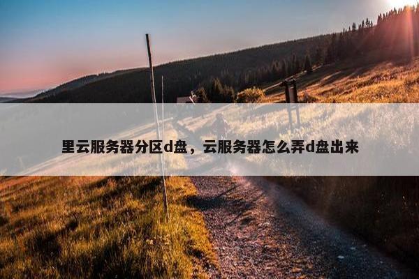 里云服务器分区d盘，云服务器怎么弄d盘出来