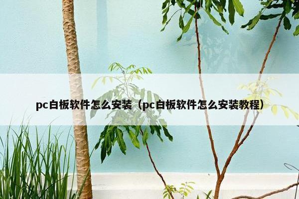 pc白板软件怎么安装（pc白板软件怎么安装教程）