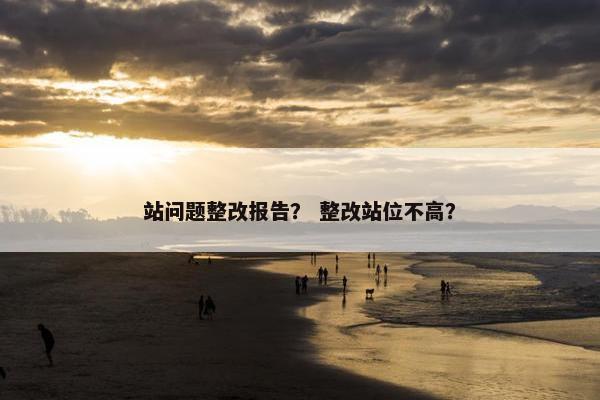 站问题整改报告？ 整改站位不高？