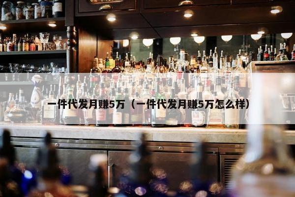 一件代发月赚5万（一件代发月赚5万怎么样）