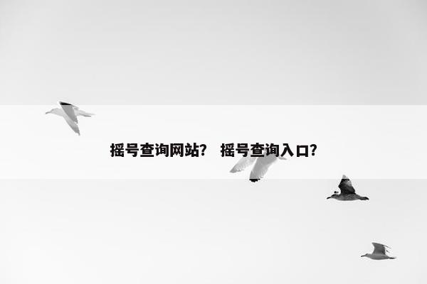 摇号查询网站？ 摇号查询入口？