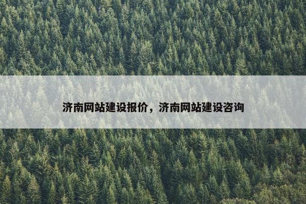 济南网站建设报价，济南网站建设咨询