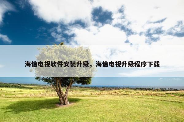 海信电视软件安装升级，海信电视升级程序下载