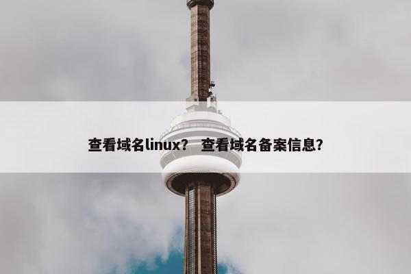 查看域名linux？ 查看域名备案信息？