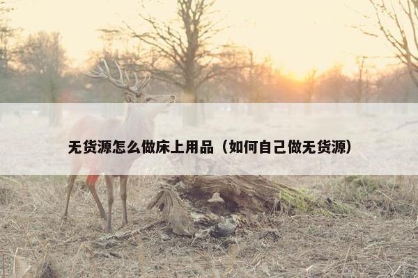 无货源怎么做床上用品（如何自己做无货源）