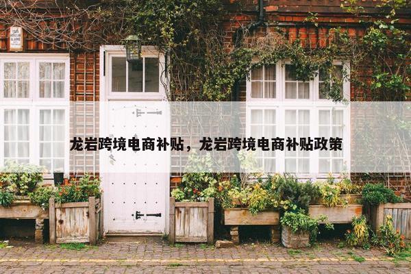 龙岩跨境电商补贴，龙岩跨境电商补贴政策
