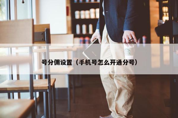 号分佣设置（手机号怎么开通分号）