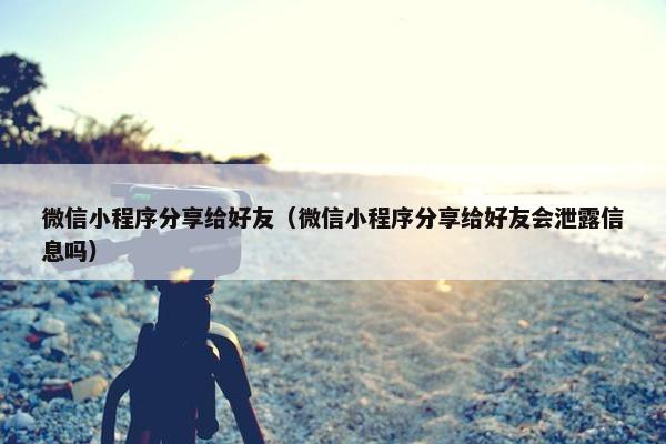 微信小程序分享给好友（微信小程序分享给好友会泄露信息吗）