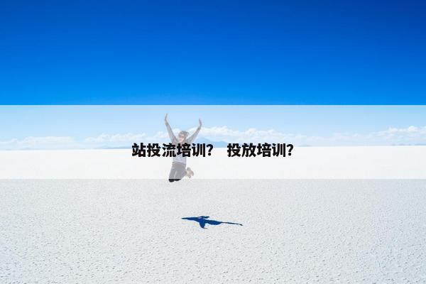 站投流培训？ 投放培训？