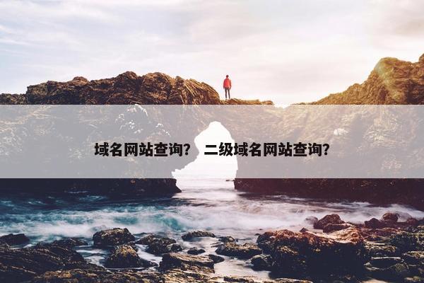 域名网站查询？ 二级域名网站查询？