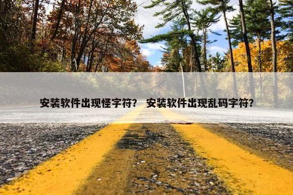 安装软件出现怪字符？ 安装软件出现乱码字符？