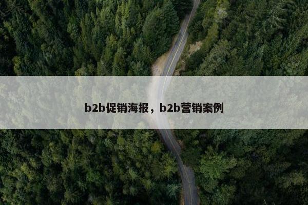 b2b促销海报，b2b营销案例