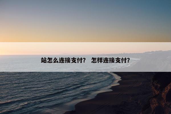 站怎么连接支付？ 怎样连接支付？