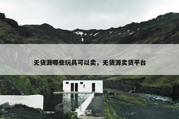 无货源哪些玩具可以卖，无货源卖货平台