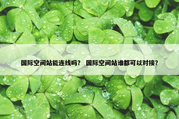 国际空间站能连线吗？ 国际空间站谁都可以对接？