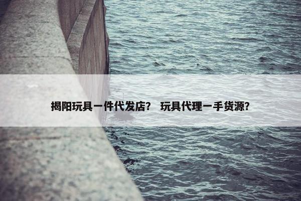 揭阳玩具一件代发店？ 玩具代理一手货源？