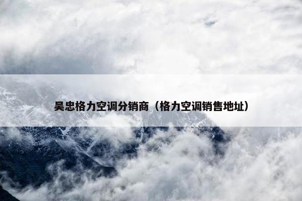 吴忠格力空调分销商（格力空调销售地址）