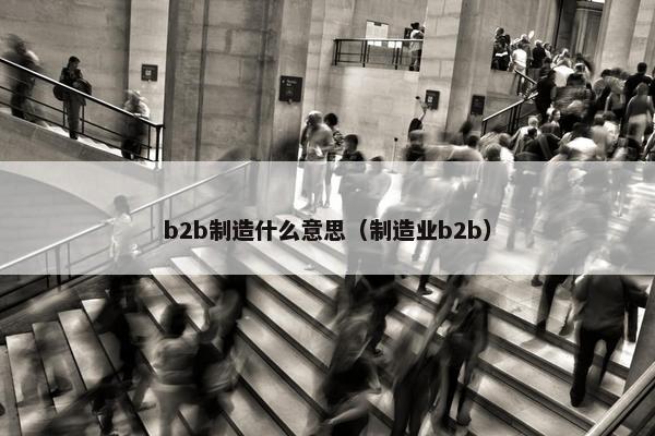 b2b制造什么意思（制造业b2b）
