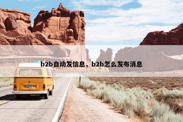 b2b自动发信息，b2b怎么发布消息