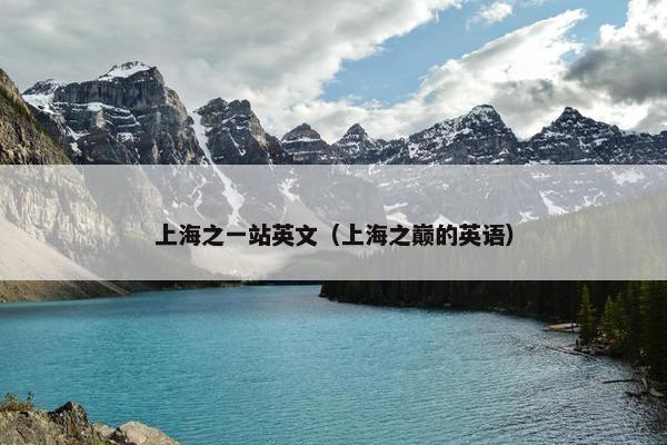 上海之一站英文（上海之巅的英语）