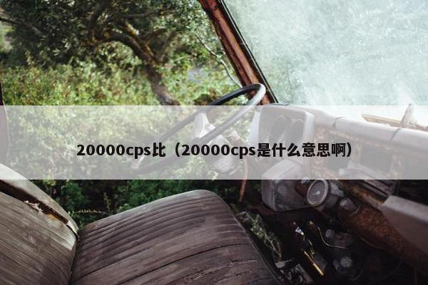 20000cps比（20000cps是什么意思啊）