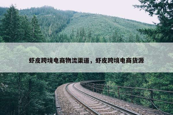 虾皮跨境电商物流渠道，虾皮跨境电商货源