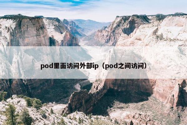 pod里面访问外部ip（pod之间访问）