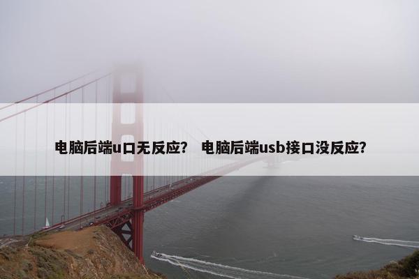 电脑后端u口无反应？ 电脑后端usb接口没反应？