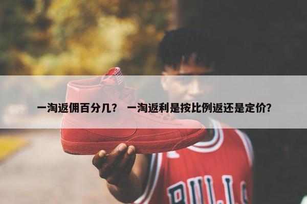 一淘返佣百分几？ 一淘返利是按比例返还是定价？