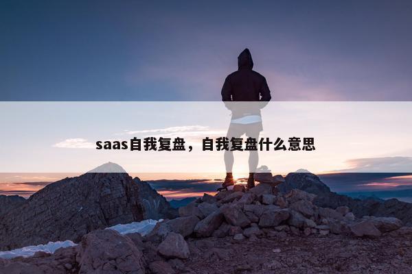 saas自我复盘，自我复盘什么意思