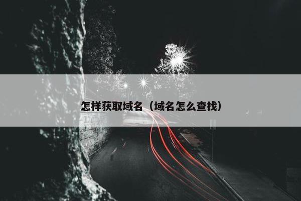 怎样获取域名（域名怎么查找）