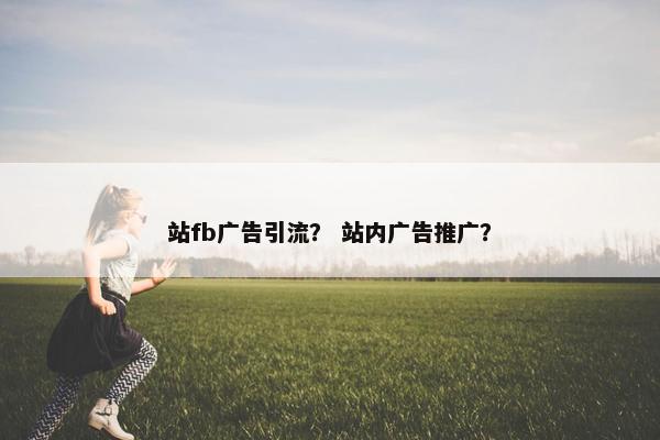 站fb广告引流？ 站内广告推广？